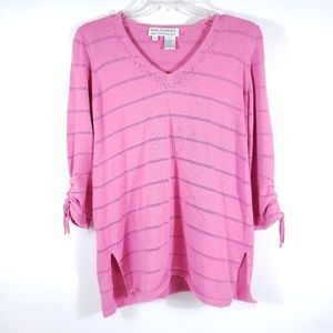 Saks 5th ave Real Clothes Pink Knit Sweater sz S
